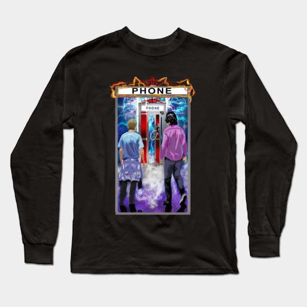 Bill & Ted Face The Music Phone Booth Long Sleeve T-Shirt by laurelsart2014